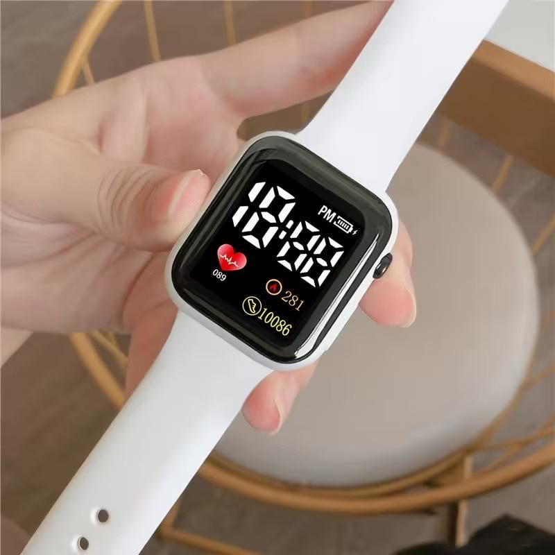 Men's and Women's White Sports Watch